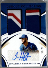 2020 Immaculate Collection Dugout Collection Dual #9 Jonathan Hernandez Auto /25