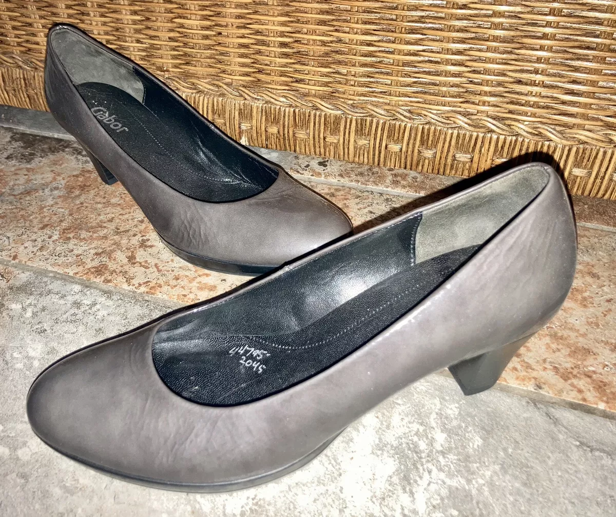 Gabor Women s Gray Patent Leather Court Shoes Pumps Size UK 5 US 8.5 NEW