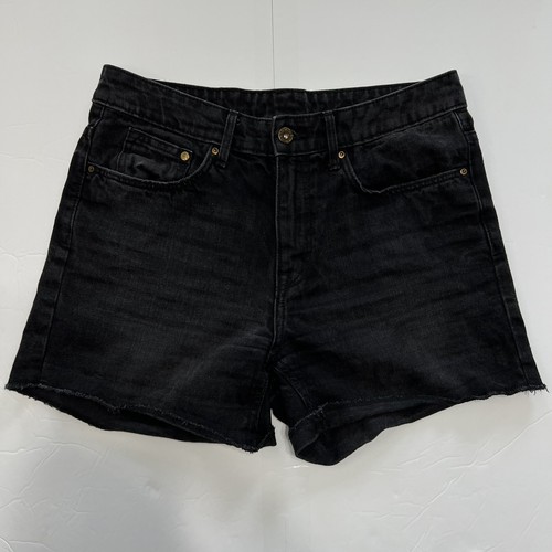 h&m black jean shorts