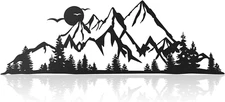 Mountain Range Metal Wall Art Decor Summit Metal Wall Sign Rustic Wall Art Mount