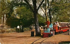 1967 Zoo Line Railroad, Forest Park Zoo, St Louis, Missouri Postcard