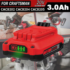 PACK For Craftsman V20 20 Volt MAX 3.0Ah Li-ion Battery CMCB204 CMCB202 CMCB201