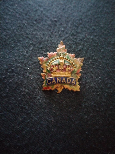 WW1 Gilt & Enamel Canadian Expeditionary Force CEF Canada Sweetheart Brooch