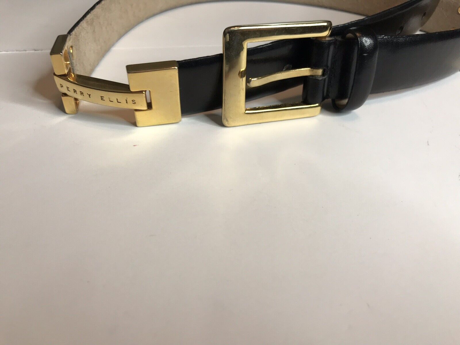 Black And Gold Perry Ellis Belt Size 30 - image 4