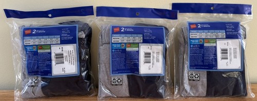 HANES BOYS TAGLESS T-SHIRTS SIZE XL NEW LIGHTWEIGHT 2 IN PACKAGE 100% COTTON - Picture 2 of 2