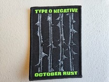TYPE OF NEGATIVE, OCTOBER RUST, SEW ON WOVEN PATCH