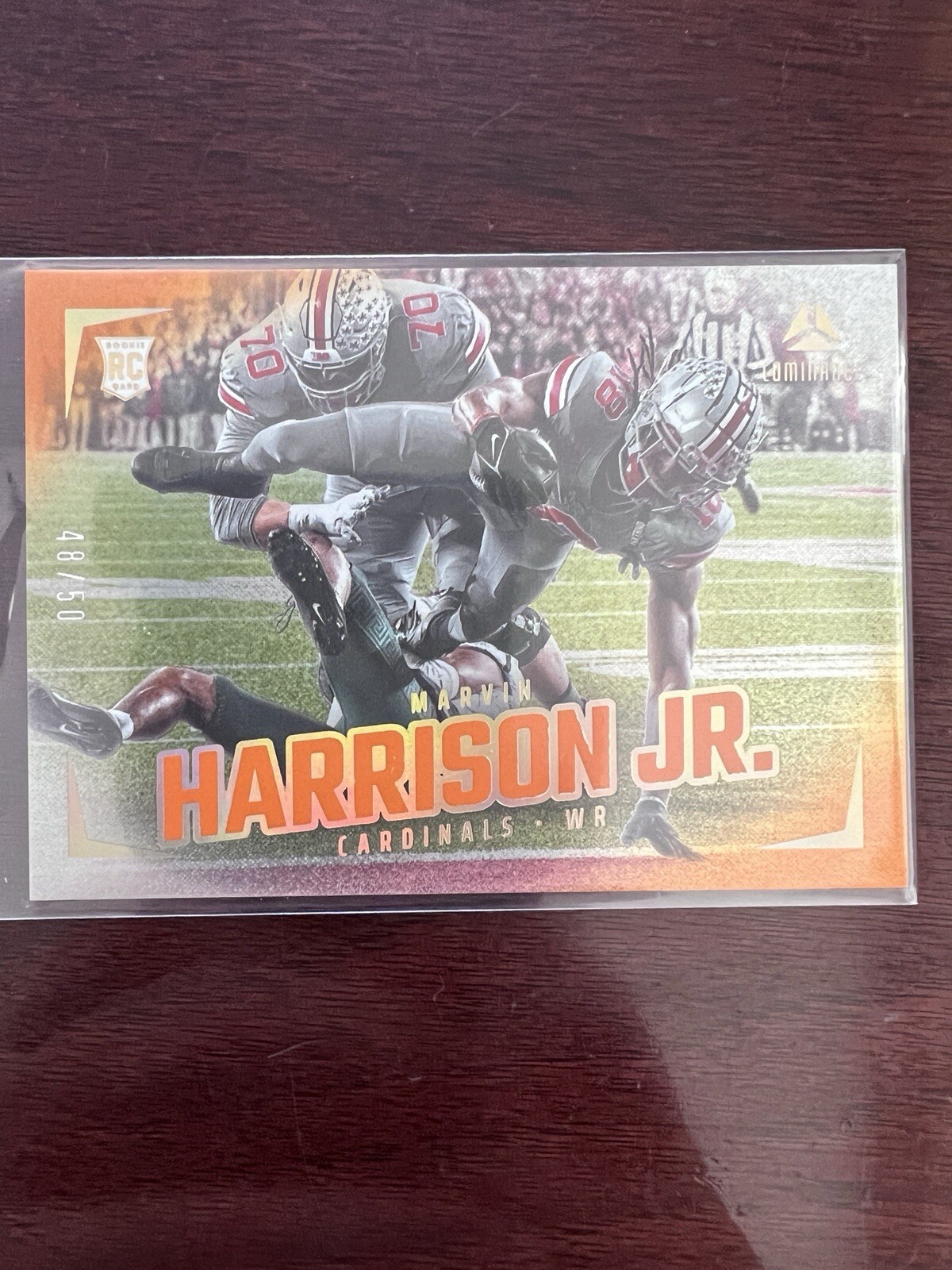 Marvin Harrison Jr 2024 Panini Luminance #180 Orange /50 RC