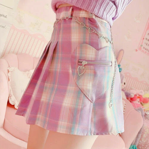 Plaid Purple Skirts for Women