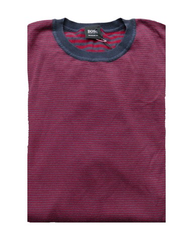New Hugo Boss red grey thin knit 