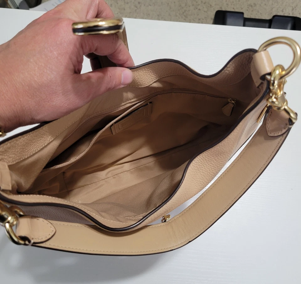 COACH Pebbled Leather Amber Hobo Bag Shoulder Bag Women  F73095 - Image 3 of 3