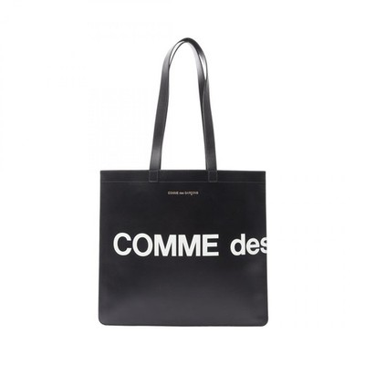 Black Comme Des Garçons Shoulder Bag COMME des GARCONS HUGE LOGO Shoulder Tote Bag SA9001HL leather