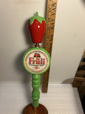 FRULI PREMIUM BELGIAN STRAWBERRY FRUIT BEER draft beer tap handle. BELGIUM