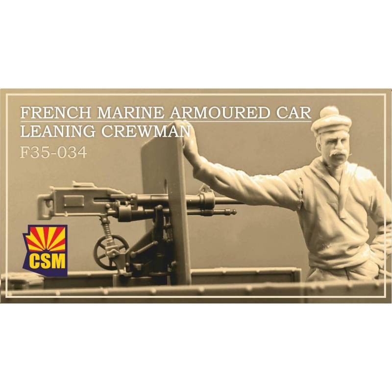 Figurina Del Carro Armato Francese Con Equipaggio In Posizione Leaning