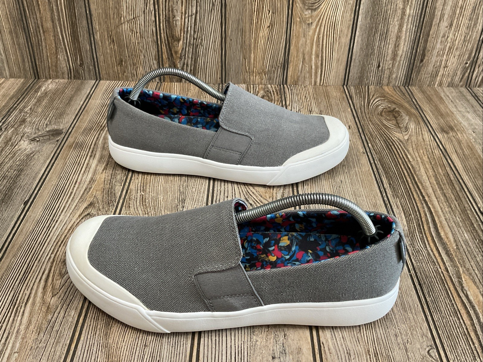 Scarpe basse mocassini Keen Elena slip on donna 11 tela grigia outdoor 1022565