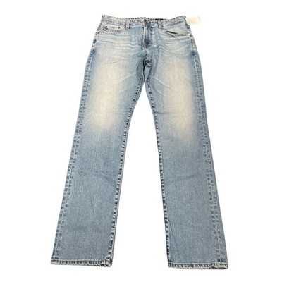 AG-ED Denim Everett Slim Straight Jean 32x32 Falling Star Medium Wash Distressed