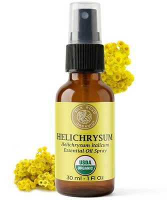 Silk Road Organic Helichrysum Italicum Essential Oil Spray for Skin Care, Wrinkl