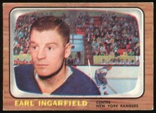 1966-67 Topps #30 Earl Ingarfield New York Rangers