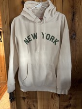 Mure and Grand New York Sweatshirt, Medium Cream And Green Hooded