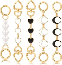 Bag Extender Chain with Pearl Purse Shoulder Short 5 Pcs Set