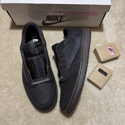Travis Scott x Air Jordan 1 Retro OG SP Low Velvet Brown Size 9.5 100% Authentic