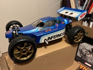 Buggy vintage Kyosho Inferno DX 1/8th Racing con motore OS Max costruzione super bella