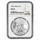 1999 American Silver Eagle $1 NGC MS 69
