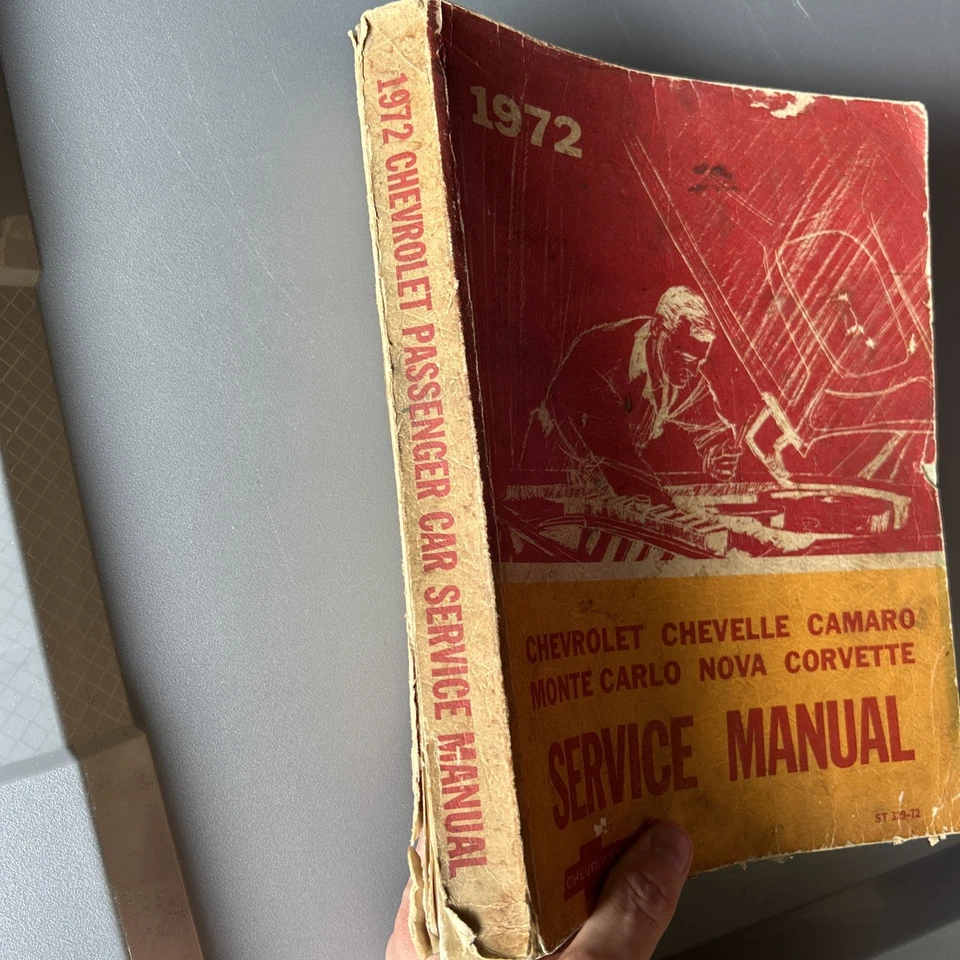 Chevrolet 1972 manual de servicio de taller de reparación de chasis de auto Camaro Corvette Chevelle Foto 2 de 3