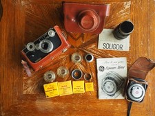 Argus C3 Colormatic 35mm camera with case, filters, light meter - parts/repair