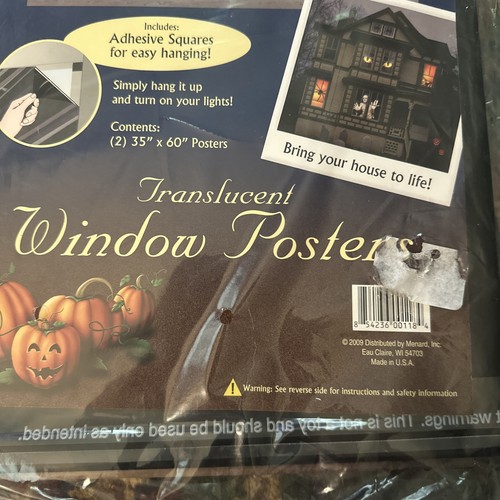 Rare 2009 Pumpkin Hollow Mummy Posters Backlit Window Posters (2) 35” x 60” - Picture 3 of 3
