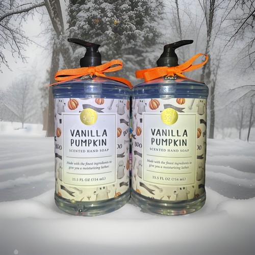 🆕2 PCS COMMONWEALTH SOAP CO.🎃 VANILLE CITROUILLE 👻LAVAGE À LA MAIN PARFUMÉ AVEC ALOÈS 25 oz - Photo 1/24