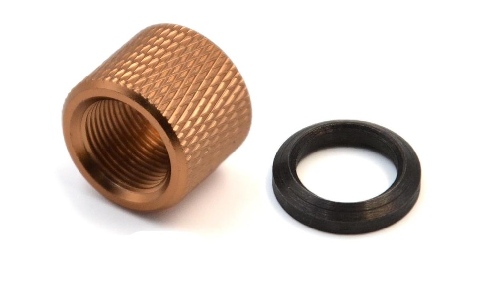 Aluminum Brown Color Thread 1/2x28 & 5/8x24 TPI Protector Thread Cover ...