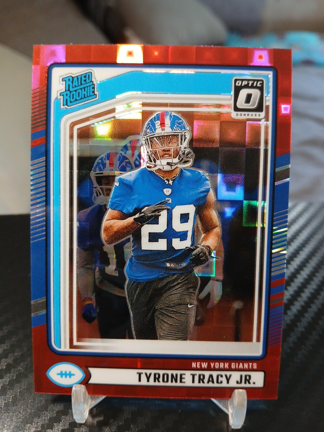 2024 Panini Donruss Tyrone Tracy Jr. Rated Rookie #364 Optic Preview Red Pandora