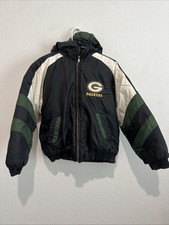 Kids Large 14/16 Green Bay Packers Vintage Puffer Jacket NFL Apparel Pro Player
