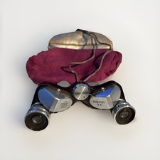 Vintage Mikron 6 X Binoculars Nippon Kogaku Tokyo Prismatic Opera w/ Case Japan
