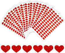 Heart Stickers, Red Heart Sticker, Glitter Small Mini Heart Stickers for Kids, 7