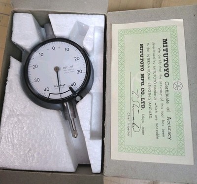 Mitutoyo 2945-40 Dial Indicator .080'' Range .0010'' Excellent Condition, Lug Back