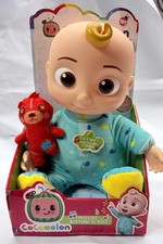 Cocomelon Musical Bedtime JJ Plush Doll w Teddy Bear, Sounds and Soft Body, NIB