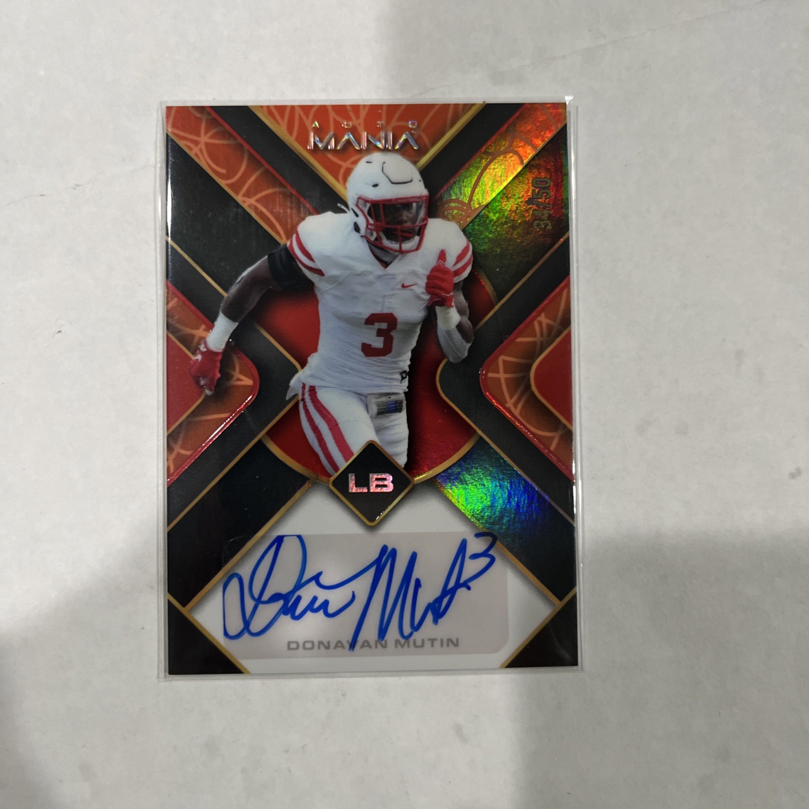 2023 Wild Card Auto Mania Donavan Mutin Auto /50