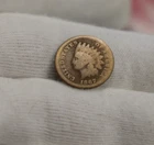 1867 Semi Key Date  US Indian Cent  G (Cleaned, Scratches)