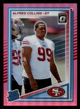 2025 Donruss #355 Alfred Collins Optic Rated Rookies Preview Pink 49ers