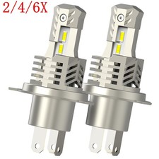 2/4/6X CANBUS H4 LED Headlight Bulbs Conversion Kit High Low Beam 6500K White