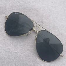 Vintage B&L Ray Ban Bausch & Lomb Gold Aviator Frame 58-14