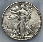 1944-D Walking Liberty Silver Half Dollar Used Circulated 90% Silver Content