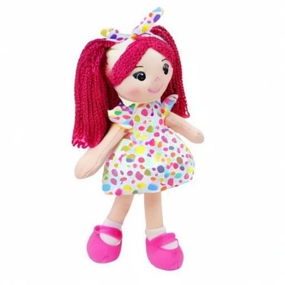 June Garden 14'' Snuggle Cuties Sophie Plush Doll - Soft, Cuddly Gift for Girls