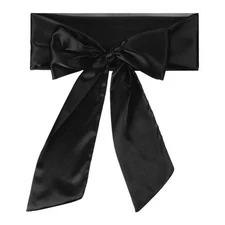 1 Pcs Satin Sash Belt Wedding Party Bridal Blank Satin Waist Belts Black