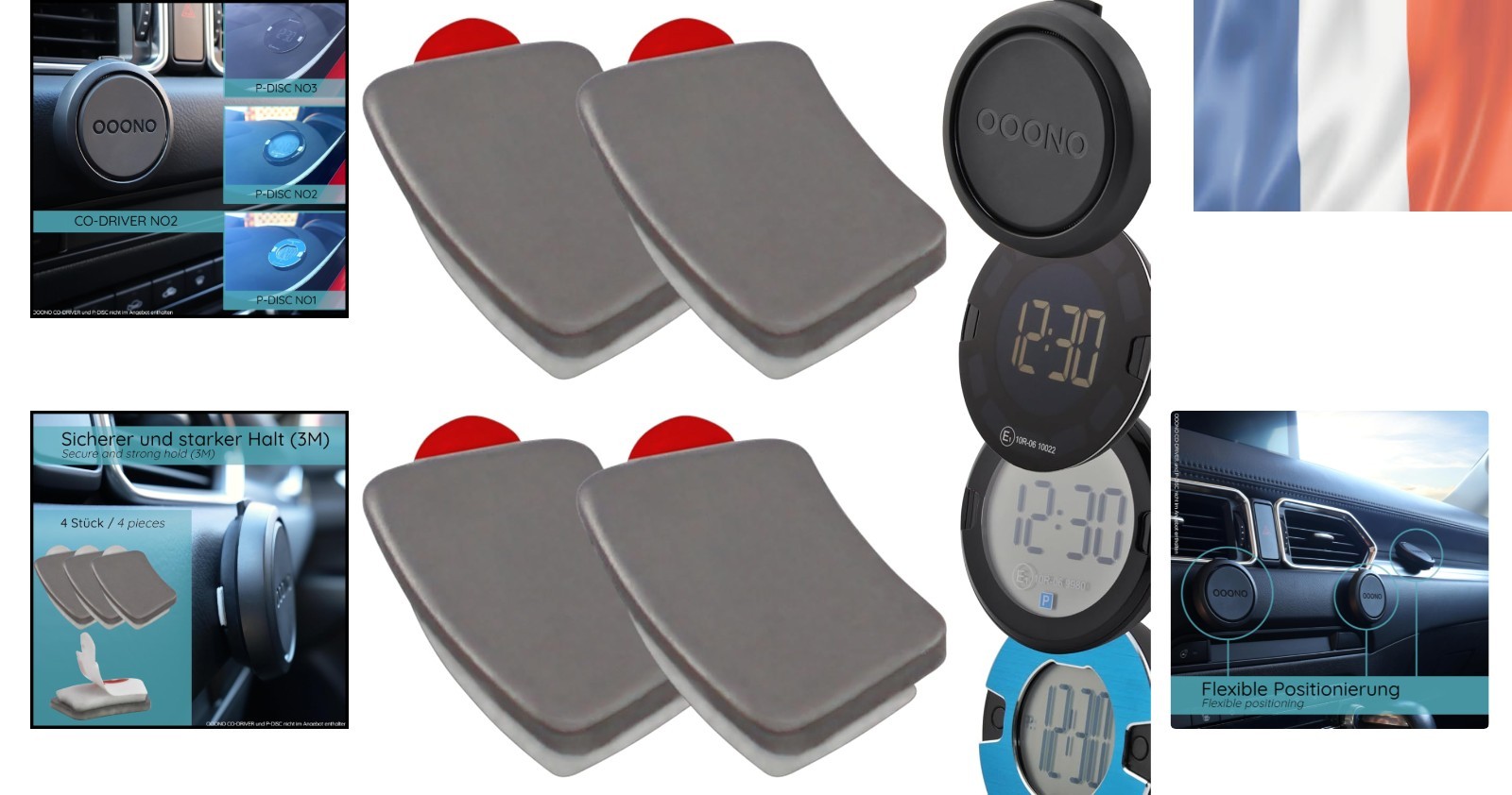 Plaquettes Métalliques pour OOONO CO-Driver NO2 Solution Support Aimanté - 2