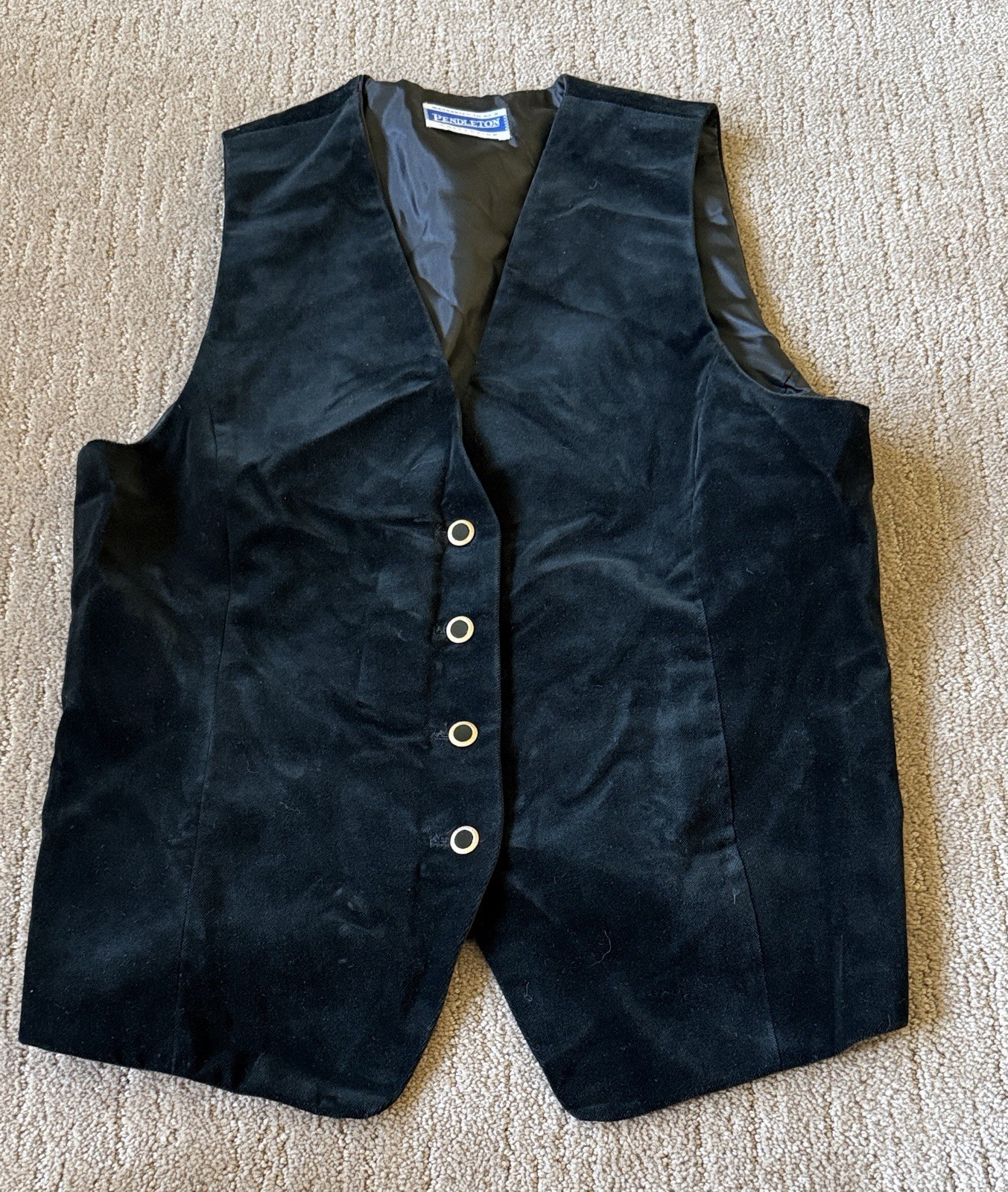 Pendleton Black Vest With Buttons - image 1