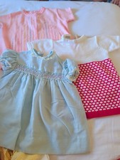 3 Vintage 1960s Baby Girl Doll Dresses 18-24 Months 2T Retro