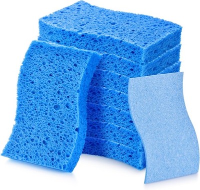 8 PCS Dish Sponges Kitchen, Premium Blue Dish Washing Kitchen Sponge, Compressed