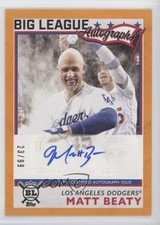 2020 Topps Big League Big League Auto Orange 23/99 Matt Beaty #BLA-MB Auto 00gy